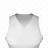 Mens Racerback Singlet V-Neck Collar Close Up View