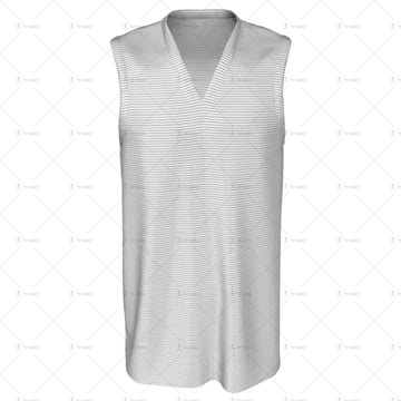 Basketball Singlet V-Neck Collar Front View