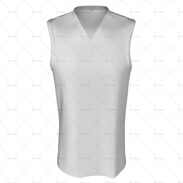 Basketball Singlet Long V-Neck Collar Front View