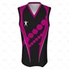 Basketball Singlet Long V-Neck Collar Front View Design