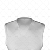 Basketball Singlet Long V-Neck Collar Close Up View