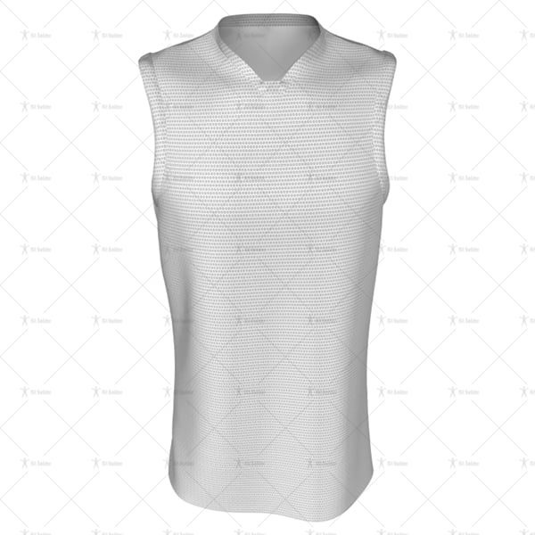 Basketball Singlet Long V-Neck Insert Collar Front View