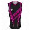 Basketball Singlet Long V-Neck Insert Collar Front View Design