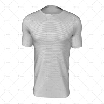 Round Wrap Collar For Mens SS Raglan Football Shirt Front View