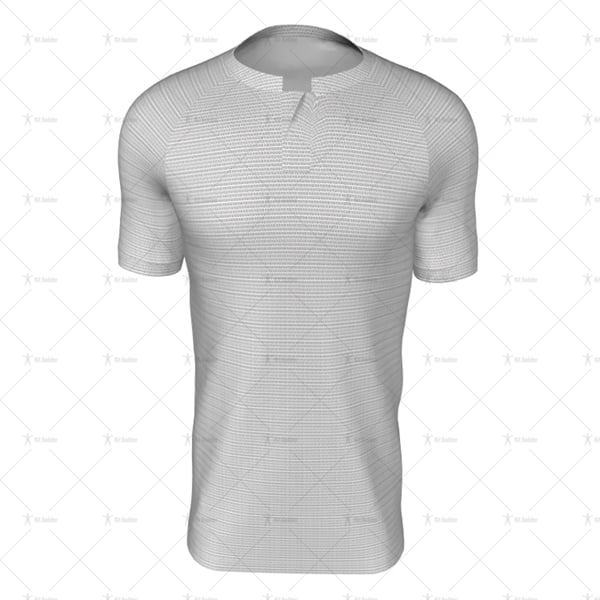 Grandad Collar For Mens SS Raglan Football Shirt Front View