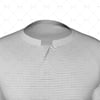 Grandad Collar For Mens SS Raglan Football Shirt Close Up View