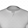 Grandad Collar For Mens SS Raglan Football Shirt Close Up View