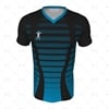 Mens SS Inline Football Shirt V-Neck Collar Front View	 Design