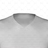 Mens SS Inline Football Shirt V-Neck Collar Close Up View