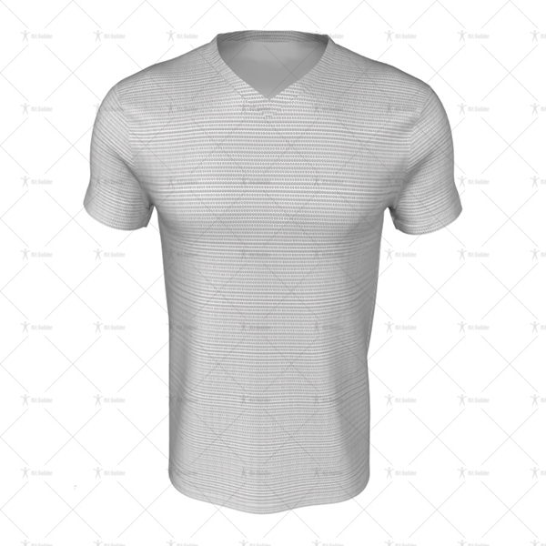 Mens SS Inline Football Shirt V-Neck Collar Front View	