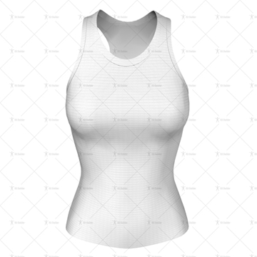 Women's Racerback Singlet Round Collar Front View