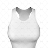 Women's Racerback Singlet Round Collar Close Up View