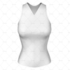 Women's Racerback Singlet V-Neck Collar Front View