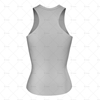 Women's Racerback Singlet V-Neck Collar Back View