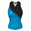 Women's Racerback Singlet V-Neck Collar Front View Design