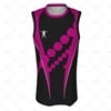 Basketball Singlet Long Insert Collar Front View Design