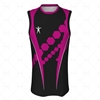 Basketball Singlet Long Pro Collar Front View Design