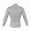 Mens Cycling Jersey LS Smooth Neck Back View