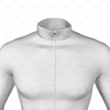 Mens Cycling Jersey LS Smooth Neck Close Up View 